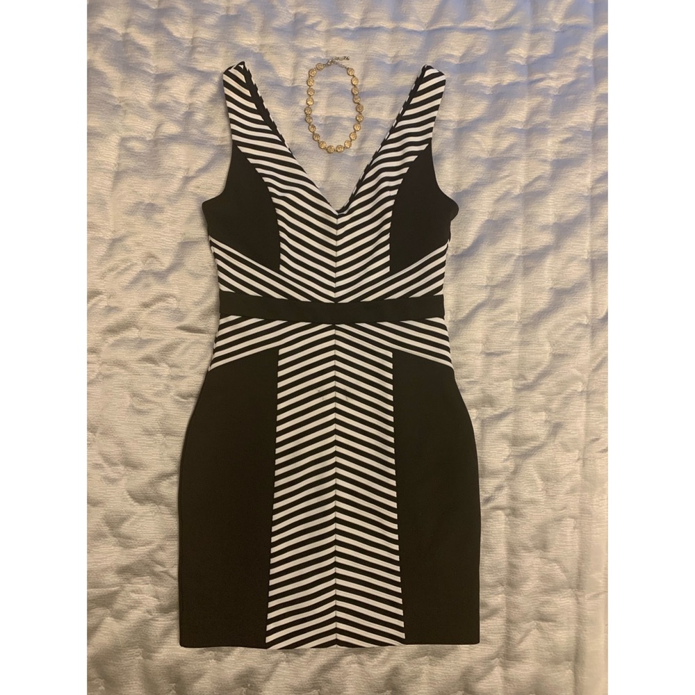 Black & White Striped Mini Dress